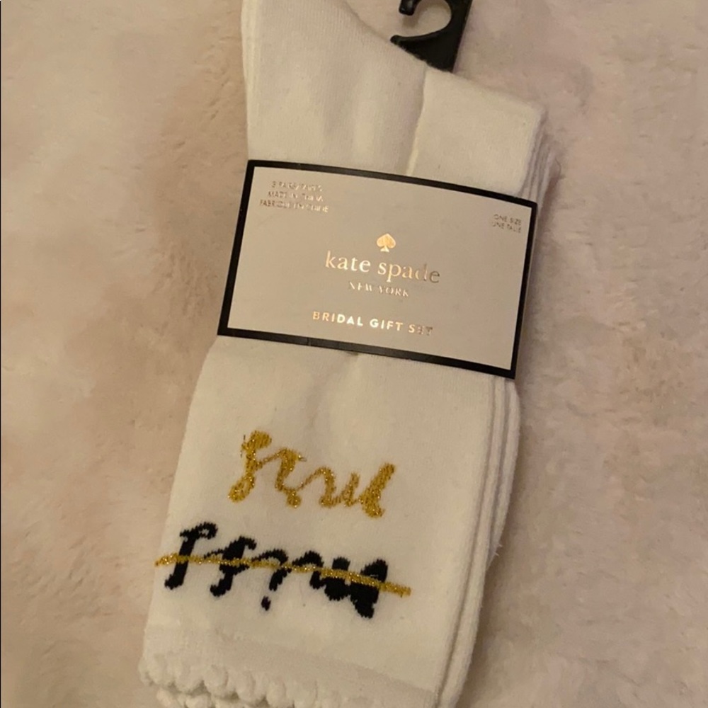 Kate spade socks. Bridal.